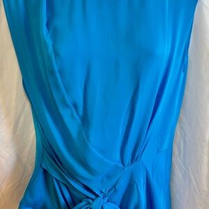 Diane von Furstenberg Teal Scoop Neck Dress